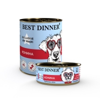 Best Dinner Exclusive Vet Profi Gastro Intestinal Влажный консервированный корм для собак и щенков с чувствительным пищеварением Конина 100г