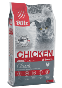 Blitz Classic Chicken Adult Cats All Breeds сухой корм для кошек 2кг