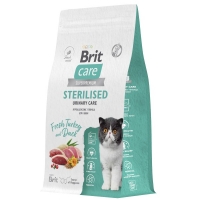 BRIT CARE Сухой корм для стерилизованных кошек с индейкой и уткой Cat Sterilised Urinary Care, 1,5кг