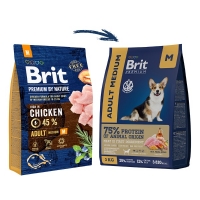 Brit Premium Dog Adult Medium сухой корм с курицей для взрослых собак средних пород  1 кг
