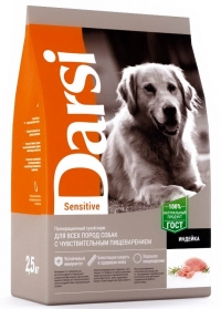 Дарси сухой корм для собак всех пород, Sensitive Индейка 2,5кг