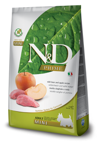 Farmina N&D PRIME LINE Беззерновой корм для взрослых собак мелких пород Кабан с Яблоком 0,8 кг