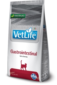 Farmina Vet Life feline GASTROINTESTINAL сухой диетичесий корм для кошек с нарушениями процессов переваривания и всасывания в кишечнике 400г