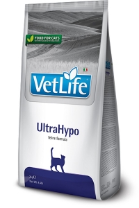 Farmina Vet Life feline ULTRAHYPO сухой диетический корм для кошек при пищевой аллергии или пищевой непереносимости 400г