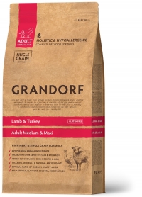 Grandorf сухой корм для взрослых собак средних и крупных пород Ягненок с индейкой 3кг