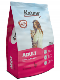 Karmy Adult корм для взрослых кошек старше 1 года курица 1.5кг