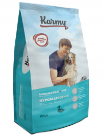 Karmy Hypoallergenic Medium&Maxi сухой гипоаллергенный корм для собак Утка 2кг