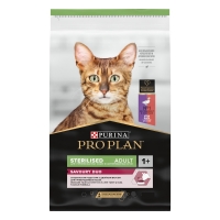 Pro Plan Сухой корм для взрослых стерилизованных кошек и кастрированных котов, с высоким содержанием утки и c печенью 3 кг