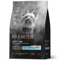 Premier Dog Salmon&Turkey ADULT Mini сухой корм для собак мелких пород Свежее филе лосося с индейкой 1 кг