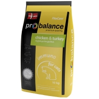 Pro Balance Immuno корм для взрослых кошек с курицей и индейкой 10кг