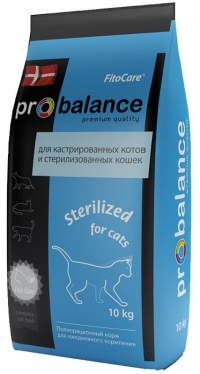 Pro Balance Sterilized для стерилизованных кошек и кастрированных котов 10 кг
