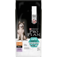 Pro Plan Grain Free Formula Сухой беззерновой корм для взрослых собак средних и крупных пород с чувствительным пищеварением, с высоким содержанием индейки 12 кг