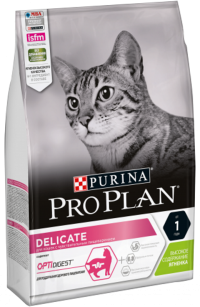 Pro Plan сухой корм для кошек с чувствительным пищеварением и привередливых к еде, с ягненком, 3 кг