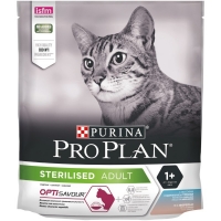 Pro Plan Сухой корм для стерилизованных кошек и кастрированных котов, с высоким содержанием трески и c форелью 400 г