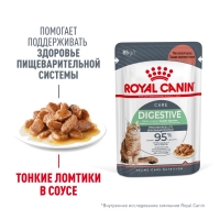 Royal Canin Digestive Care Корм консервированный полнорационный для взрослых кошек с чувствительным пищеварением, тонкие ломтики в соусе, 85г