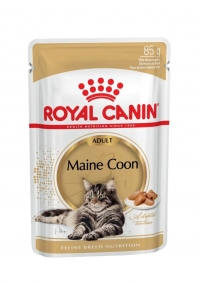 Royal Canin Maine Coon Adult Корм консервированный для взрослых кошек породы Мэйн Кун, соус, пауч 85г