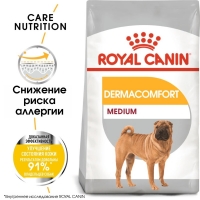 Royal Canin Medium Dermacomfort Корм сухой для взрослых собак средних размеров при раздражениях и зуде кожи 3кг