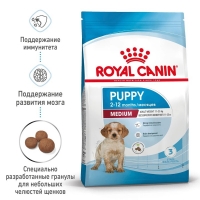 Royal Canin Medium Puppy Корм сухой для щенков средних размеров до 12 месяцев 3кг