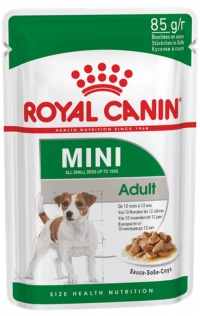 Royal Canin Mini Adult  для взрослых собак малых пород в соусе 85г