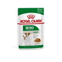 Royal Canin Mini Adult Корм консервированный для взрослых собак мелких размеров от 10 месяцев, кусочки в соусе, пауч 85г