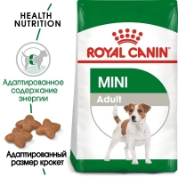 Royal Canin Mini Adult Корм сухой для взрослых собак мелких размеров от 10 месяцев 800г