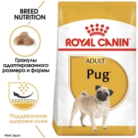 Royal Canin Pug Adult Корм сухой для взрослых собак породы Мопс от 10 месяцев 1,5кг