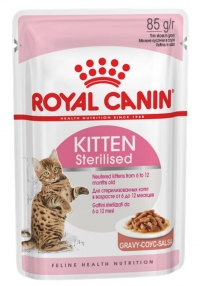 Royal Canin Sterilised Kitten для стерилизованных котят в соусе 85г