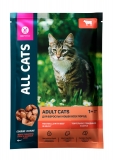 ALL CATS корм тефтельки с говядиной в соусе для кошек, пауч, 85 г
