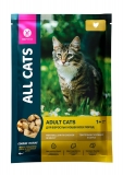 ALL CATS влажный корм для кошек тефтельки с курицей в соусе для кошек, пауч, 85 г