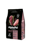 AlphaPet Superpremium сухой корм С уткой и индейкой для взрослых стерилизованных кошек и котов 400г