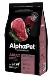 AlphaPet Superpremium Сухой полнорационный корм с говядиной и потрошками для взрослых собак крупных пород 3кг