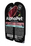 AlphaPet Superpremium Влажный полнорационный корм для кошек с чувствительным пищеварением с уткой и клюквой в соусе 80г