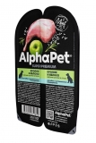 AlphaPet Superpremium Влажный полнорационный корм для собак с чувствительным пищеварением с кроликом и яблоком в соусе 100г