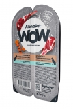 AlphaPet WOW Superpremium Влажный полнорационный корм для собак с чувствительным пищеварением нежные ломтики ягненка и тушеная морковь в соусе 100г