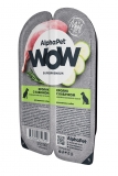 AlphaPet WOW Superpremium Влажный полнорационный корм для взрослых собак нежные ломтики кролика с кабачком в соусе 100г
