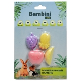 Bambini Pets Минеральный камень для грызунов "Фрукты", 4 шт