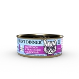 Best Dinner Exclusive Vet Profi Urinary Консервированный корм для кастрированных котов и стерилизованных кошек Цыпленок с телятиной и клюквой желе, 100г
