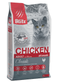 Blitz Classic Chicken Adult Cats All Breeds сухой корм для кошек с курицей  2кг