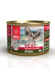 Blitz Holistic Veal and Kidneys Adult Cats All Breeds влажный корм для взрослых кошек мясной паштет Телятина с почками 200г