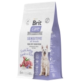 BRIT CARE Сухой корм для собак всех пород с индейкой и ягненком Dog Adult Sensitive Healthy Digestion 1,5кг
