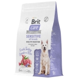 BRIT CARE Сухой корм для собак всех пород с индейкой и ягненком Dog Adult Sensitive Healthy Digestion 3кг