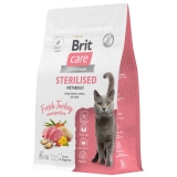 BRIT CARE Сухой корм для стерилизованных кошек с индейкой Cat Sterilised Metabolic, 400г