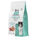 BRIT CARE Сухой корм для стерилизованных кошек с индейкой и уткой Cat Sterilised Urinary Care, 1,5кг