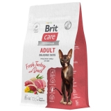 BRIT CARE Сухой корм для взрослых привередливых кошек с индейкой и уткой Cat Adult Delicious Taste, 400г