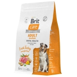 BRIT CARE Сухой корм для взрослых собак средних пород с индейкой Dog Adult M Dental Health,  3кг