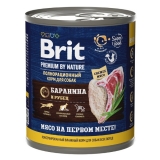 Brit Premium by Nature консервы для собак Баранина и рубец 850г