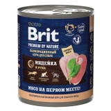 Brit Premium by Nature консервы для собак Индейка и утка 850г