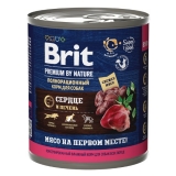 Brit Premium by Nature консервы для собак Сердце и печень 850г