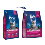 Brit Premium Cat Adult Chicken сухой корм с курицей для взрослых кошек 8кг