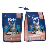 Brit Premium Cat Sterilized Salmon & Chicken сухой корм с лососем и курицей для взрослых стерилизованных кошек 8кг